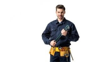 plumber with a wrench
